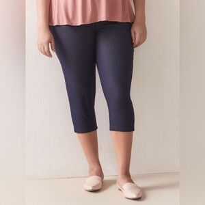 ADDITION Elle Solid Denim Capri Legging Size 14-16